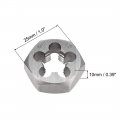 Uxcell Hex Rethreading Die M12 X 1 5 Pitch Carbon Steel Metric Hexagon Taper Pipe Accuracy Grade 6g