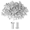 150 Pcs Brazier Head Solid Aluminum Rivets M5 Dia X 14mm Length Round Boat For Repairing Boats Machinery Aircraft Automobile 