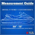 North East Harbor Gray Trailerable Pwc Personal Watercraft Cover Covers Fits 1-2 Seat Or 104 -115 Length For Waverunner Sea Doo