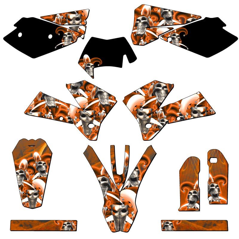 2005-2007 Exc Jester Orange Senge Graphics Complete Kit For Ktm