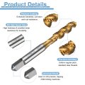 Spiral Flute Thread Taps 1 4-20 Bsw H2 Machine Threading Tap Bit Titanium Coated Screw Tapping Repair Tool M2 High-speed Steel