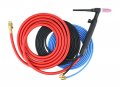 18fv Series 350 Amp Water Cooled Flexible Head Tig Torch With Valve 12 5 Feet 3-piece Cable Model Wp-18fv-12r 