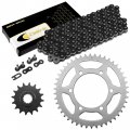 Caltric Black Drive Chain And Sprocket Kit Compatible With Yamaha Fz6 Fz6s 2004-2009 530-chain Type