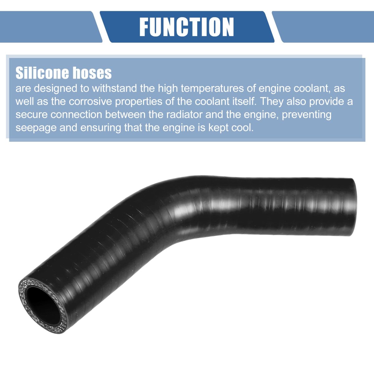 1 Pcs 19-22mm 0 75 -0 87 Id 90mm 3 54 Length 45 Degrees Black Car Silicone Hose Coolant Universapcs 19-22mm 0 75 -0 87 Id 90mm