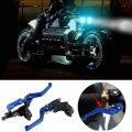 Usonline911 Universal 7 8 Motorcycle Cnc Brake Clutch Master Cylinder Lever Set Reservoir Blue