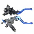 Usonline911 Universal 7 8 Motorcycle Cnc Brake Clutch Master Cylinder Lever Set Reservoir Blue