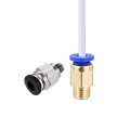 Uxcell Pneumatic Ptfe Air Tubing Kit With M5 M8 Push To Connect Fittings For Hose Line Pipe 4mm Od 4m White