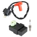 Ignition Coil Cdi Kit For Hondaeman 400 Trx400fw Replacement For 30410-hm7-003 And 30510-hm7-003 Includes Plug 