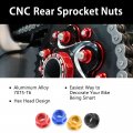 Autobahn88 Motorcycle Sprocket Nut Dress-up Kit Compatible With Honda Cb500f 2013-2020 Red Set Of 5