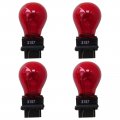 Blue Elf 4-pack Red 3157 Bright Light Bulbs Car Auto Signal Turn Backup S8 Miniature Lamp 3157nall 3757all