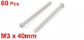Uxcell M3 X 40mm 304 Stainless Steel Phillips Pan Head Screws Bolt 60pcs