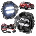 2020-2021 Model Kia Sportage With Built-in Led Fog Lights Assembly Upgrade Oe Style Aftermarket Parts Clear Lens Complete 