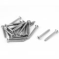 M4 2 X 35mm Phillips Flat Head Self Tapping Screw Silver Tone 25 Pcs 