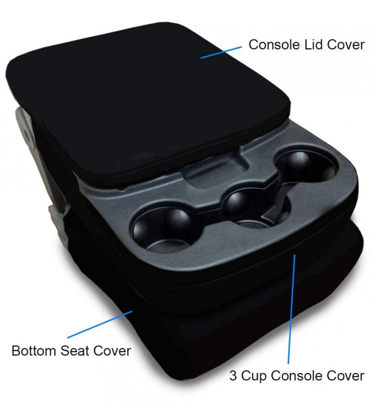 Custom Fit 2017 2020 Dodge Ram 1500 2500 3500 Black Neoprene Front Center Jump Seat Cover And Console Covers 3 Piece Set