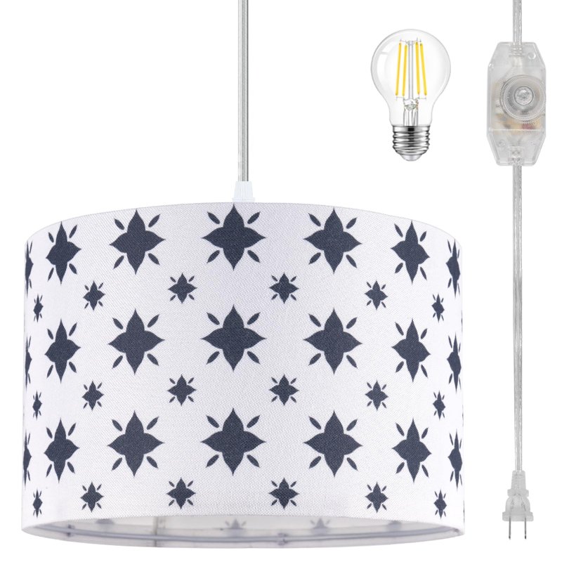 Axnau Plug In Pendant Light Hanging With Cord Dimmable Switch Lamp 15 Ft Fixture For Bedroom Living Room Kitchen Island Bulb