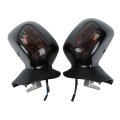 Green-l Motorcycle Black Rear View Mirrors With Turn Signal Lights Fit For Honda Goldwing Gl1800 2001-2017 
