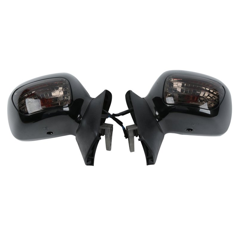 Green-l Motorcycle Black Rear View Mirrors With Turn Signal Lights Fit For Honda Goldwing Gl1800 2001-2017