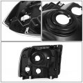 Auto Dynasty Smoked Housing Clear Corner Headlgiht Lamps Tool Kit Compatible With Ford F-250 F-350 F-450 F-550 Super Duty 05-07