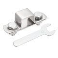 U Shape Square Tube Clamp 20x20mm Shaped Bracket 304 Stainless Steel Strap With Bolt Plate Nuts And Wrench For Pipes Door 