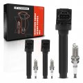 A-premium Set Of 3 Ignition Coil Pack And Iridium Spark Plugs Compatible With Mitsubishi Mirage 2014-2015 L3 1 2l Replace