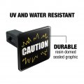Caution Warning Tow Trailer Hitch Cover Plug Insert