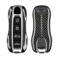 Real Carbon Fiber Smart Remote Keyless Key Fob Cover For Porsche Panamera Macan Cayenne Taycan Cayman Boster Targa Turbo 911