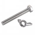Uxcell 5pcs M8x60mm Hex Bolts M8 Wing Nuts 304 Stainless Steel Fastener Set