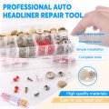 Car Roof Headliner Repair Kit 152 Piece Beige Rivets And Buttons With Red Push Pins Screwdriver For Most Vehicle Brands