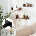 Floating Shelf Bracket 2 Pack 18 Inch Iron Hidden Wall Mounted Supports With Screws And Expansion Tube For Wood Shelves Hanging 