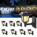 Leidrail Solar Fence Lights 2 Modes Edison Bulb Wall Outdoor Playhouse Accessories Waterproof Warm Cold White Led 15 Lm Decor 