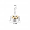 Uxcell Mirror Screws Decorative Caps Cover Nails Brushed Stainless Steel 16mm 8pcs