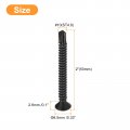 Uxcell 10 X 2 Sheet Metal Screws 100pcs Black Oxide 410 Stainless Steel Flat Head Phillips Drive Self Drilling
