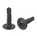 50pcs 8x5 8 Phillips Head Self Tapping Screws Carbon Steel Drilling Flat High-strength Quick Wood Screw For Metal Plastic Black 