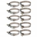 10 Pcs 88mm-96mm Stainless Steel T-bolt Hose Clamp For Fuel Pump Filter Plumbing 