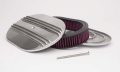 Racing Power Company R6321 12 X 2 Oval Finned Polished Aluminum Air Cleaner 