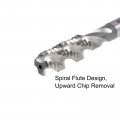 Uxcell 5 16 -18 Bsw Spiral Flute Thread Tap Machine Threading Hss-cobalt Uncoated Round Shank With Square End H2 Tolerance