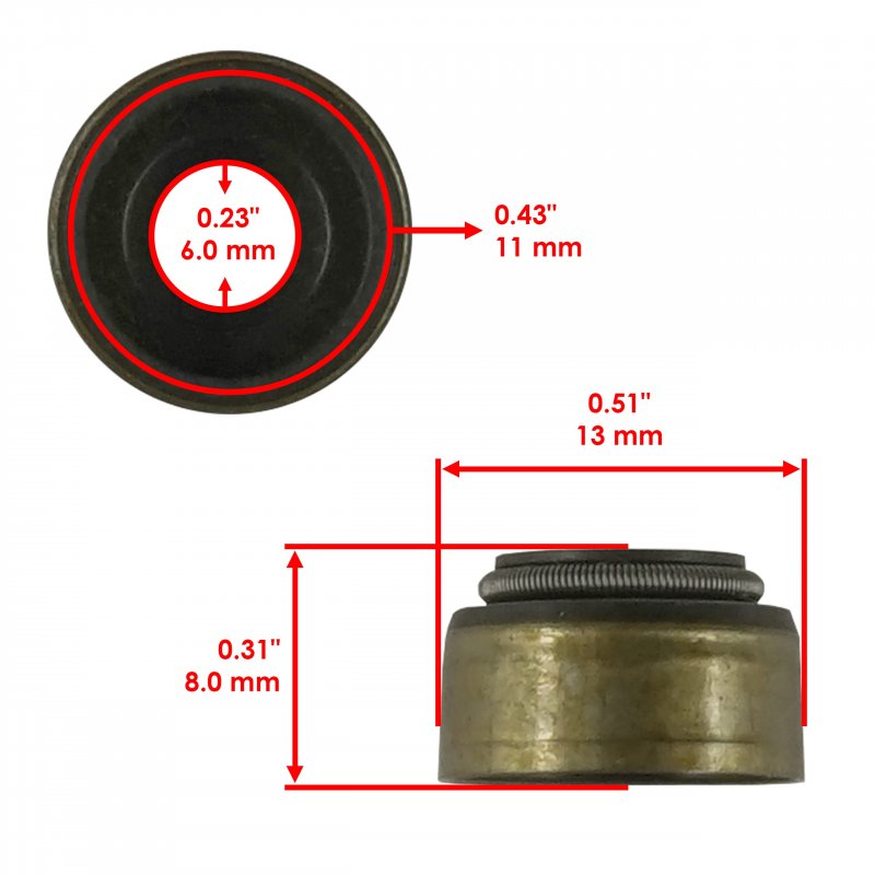 Caltric Valve Stem Seal For Polaris Sportsman 300 2008 2009 2010