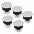 A 5 Pcs 16mm Black Gray Plastic Push Button Switch Hole Panel Plug 