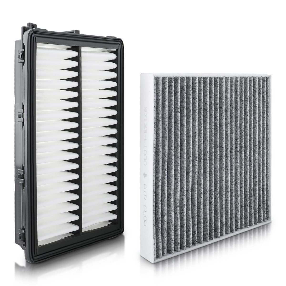 Cabin And Engine Air Filter Kit For Hyundai Santa Fe Tucson 2021 2022 2023 2024 Replacement Part Numbers 28113-l1000