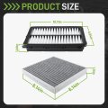 Cabin And Engine Air Filter Kit For Hyundai Santa Fe Tucson 2021 2022 2023 2024 Replacement Part Numbers 28113-l1000