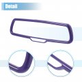 Car Interior Rearview Mirror Cover Trims Decoration Accessory Abs Purple For Dodge Challenger Charger Ram