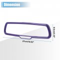Car Interior Rearview Mirror Cover Trims Decoration Accessory Abs Purple For Dodge Challenger Charger Ram