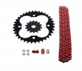Fits Honda Trx250x 250x 520-86 Red O Ring Chain Sprocket Black 14 36