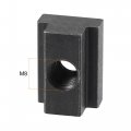 Uxcell M8 Thread T Slot Nuts Alloy Steel Black Oxide Finish Grade 8 Tapped Through T-nuts Furniture 10pcs