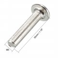 Uxcell M6x30mm Furniture Bolts Hex Socket Screws Fastener Carbon Steel 10pcs