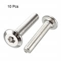 Uxcell M6x30mm Furniture Bolts Hex Socket Screws Fastener Carbon Steel 10pcs