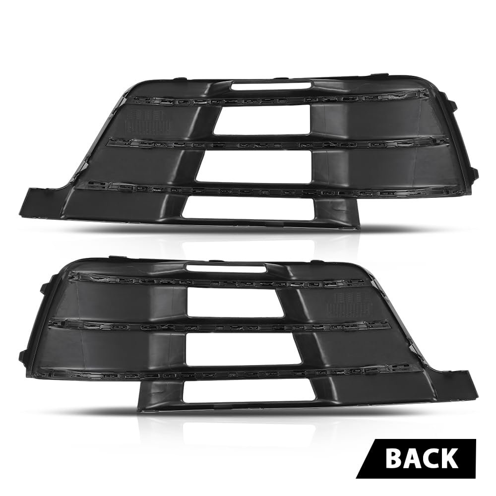 Pair Front Bumper Lower Grille Fog Light Grill Covers For Audi Q7 S-line 2016-2019 Lh Driver Rh Passenger Side 2pcs 4m0807681d