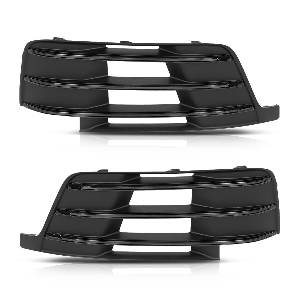 Pair Front Bumper Lower Grille Fog Light Grill Covers For Audi Q7 S-line 2016-2019 Lh Driver Rh Passenger Side 2pcs 4m0807681d
