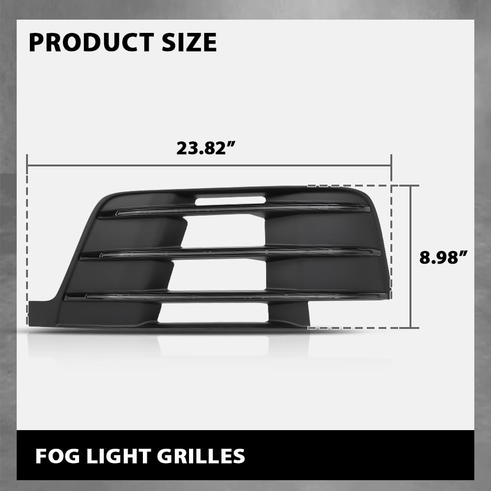 Pair Front Bumper Lower Grille Fog Light Grill Covers For Audi Q7 S-line 2016-2019 Lh Driver Rh Passenger Side 2pcs 4m0807681d