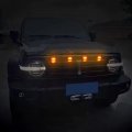 4pcs Universal Led Front Grill Lights Grids Amber Lighting Car Accessories Harness Cable